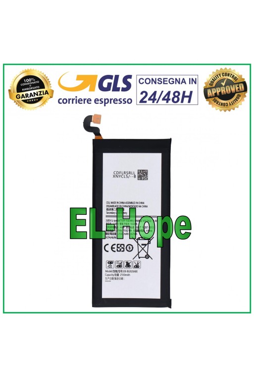 Batterie EB-BG920ABE pour Samsung Galaxy S6 SM-G920F 2550 mAh, équivalente à l originale