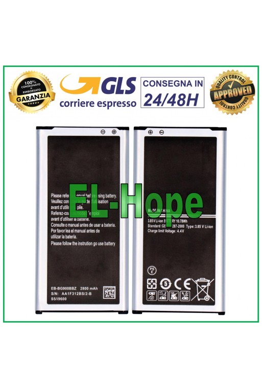 Batterie EB-BG900BBE pour Samsung Galaxy S5 SM-G900F GT-I9600 2800 mAh