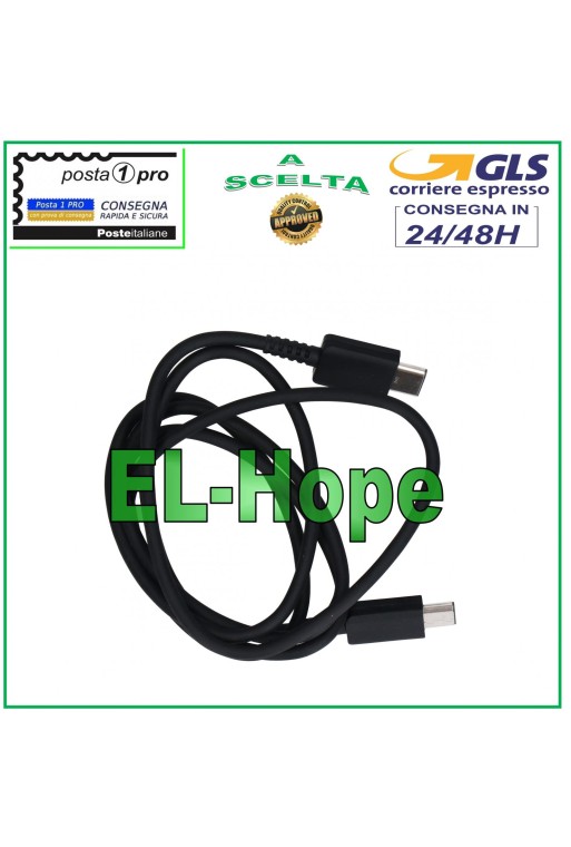 Câble de données et de charge type C universel noir 1 m