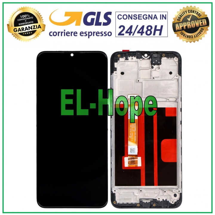 Écran LCD + châssis pour Oppo A5 2020 (CPH1931, CPH1933, PCHT30), e'cran tactile noir
