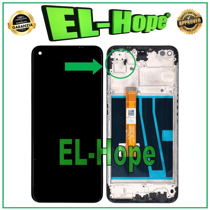 Écran LCD + châssis pour Oppo A52 CPH2061 CPH2069 PADM00 PDAM10 Écran tactile noir