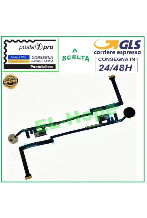 Bouton d accueil plat et flexible pour iPad 6 2018 821-01006 A1893 A1953 A1954, bouton central noir