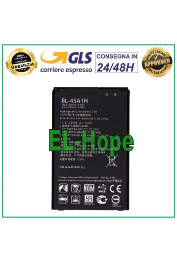Batterie BL-45A1H pour LG K10 K420 K420N K430 K430DS K450 2300 mAh, identique à l original