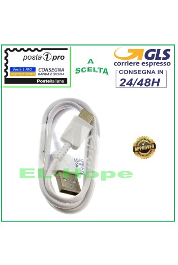 Câble type C pour Samsung Galaxy S9, S10, S8 Plus, Note 7 et 8, blanc, 1,20 m
