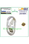 Câble type C pour Samsung Galaxy S9, S10, S8 Plus, Note 7 et 8, blanc, 1,20 m