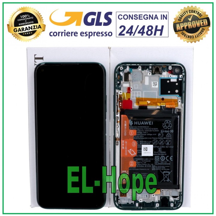 Écran tactile LCD d origine + batterie Huawei P40 Lite JNY-L21A LX1 Vert