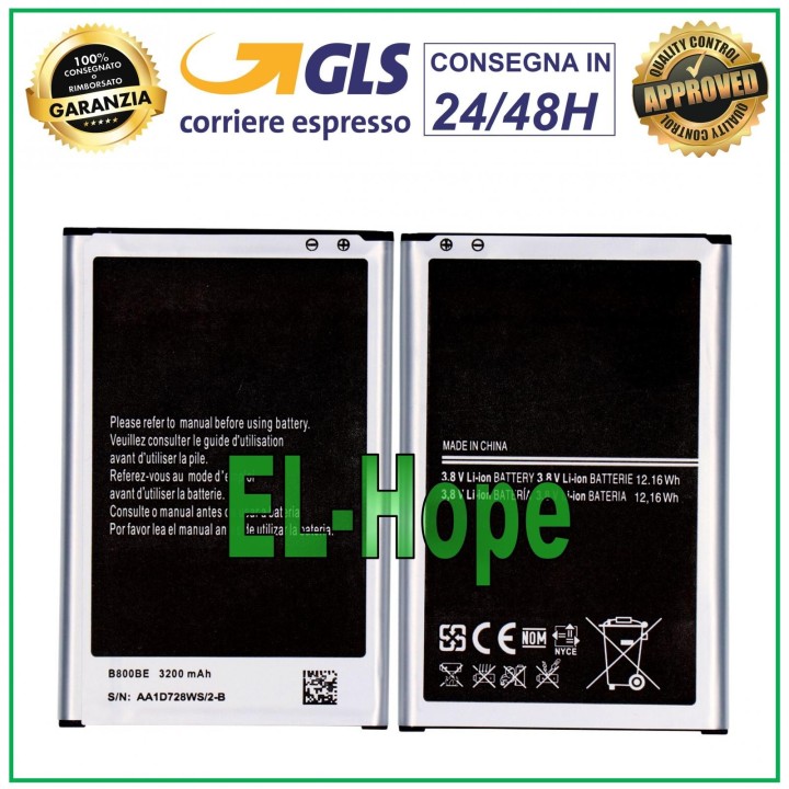 Batterie EB-B800BE B800BC pour Samsung Galaxy Note 3 SM-N9005 N9000 3200 mAh