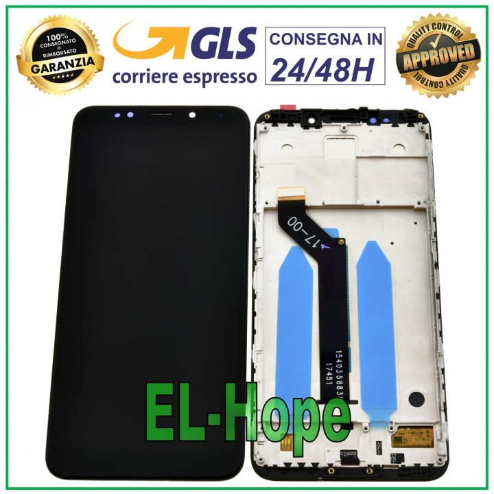 Écran LCD + châssis pour Xiaomi Redmi 5 Plus Écran tactile en verre noir
