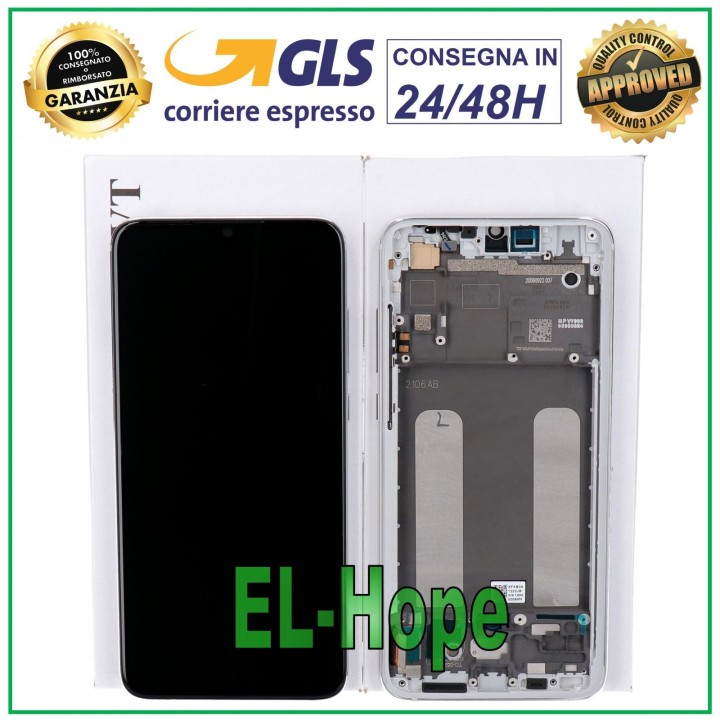 Cadre d e'cran LCD d origine pour Xiaomi Mi 9 Lite M1904F3BG, e'cran tactile en verre blanc