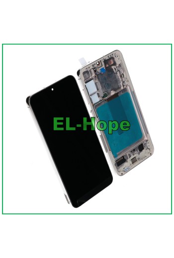 Écran tactile LCD OLED pour Samsung Galaxy S23+ Plus SM-S916, cadre argenté et blanc