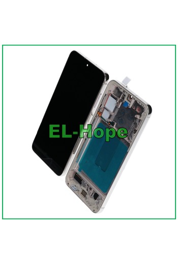 Écran tactile LCD OLED pour Samsung Galaxy S23+ Plus SM-S916, cadre argenté et blanc