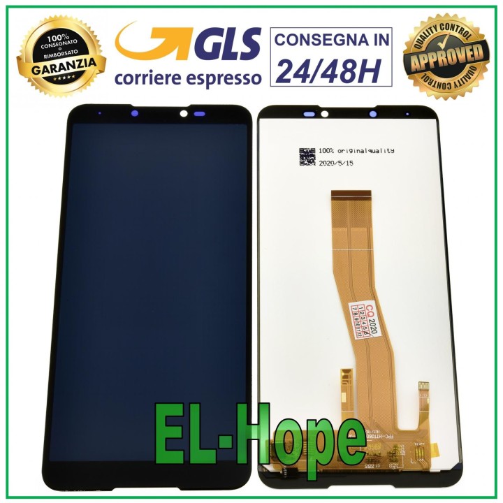 Écran LCD tactile assemble' noir pour Wiko Y70 4G