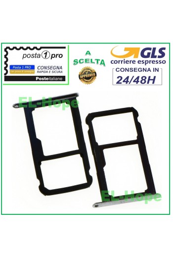 Compartiment pour carte SIM et carte micro SD pour HUAWEI P9 LITE VNS-L31 L23 L21 Argenté