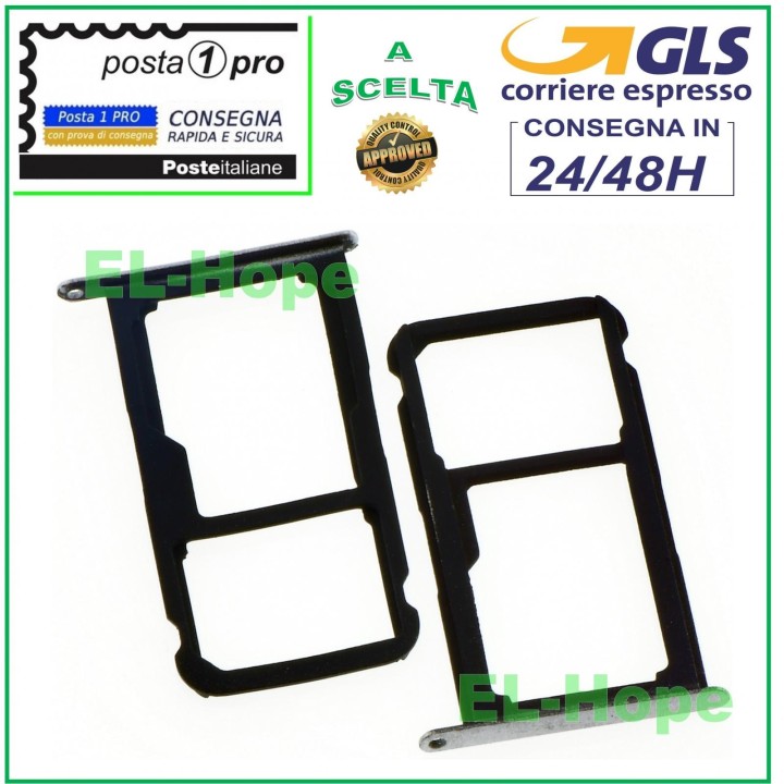 Tiroir pour carte SIM et emplacement pour carte micro SD pour Huawei P9 Lite VNS-L31 L23 L21 Argente'
