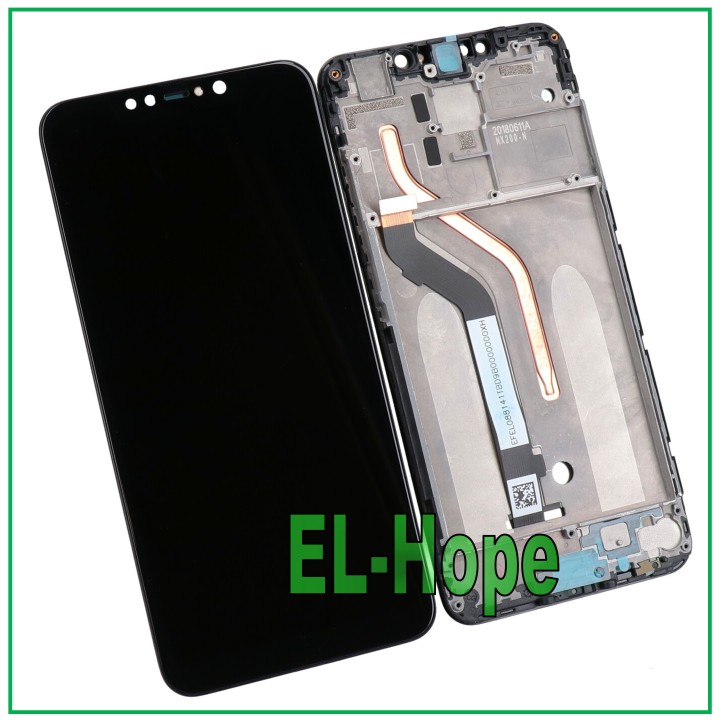 Écran LCD + châssis pour Xiaomi Pocophone F1 M1805E10A, e'cran tactile en verre noir
