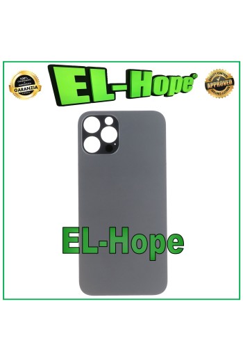 Coque arrière en verre avec cache batterie pour iPhone 12 Pro, grand trou, graphite