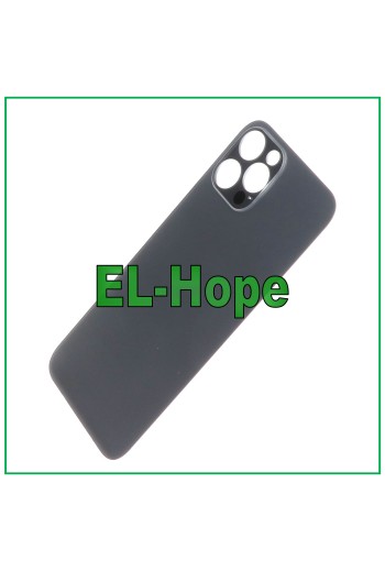 Coque arrière en verre avec cache batterie pour iPhone 12 Pro, grand trou, graphite