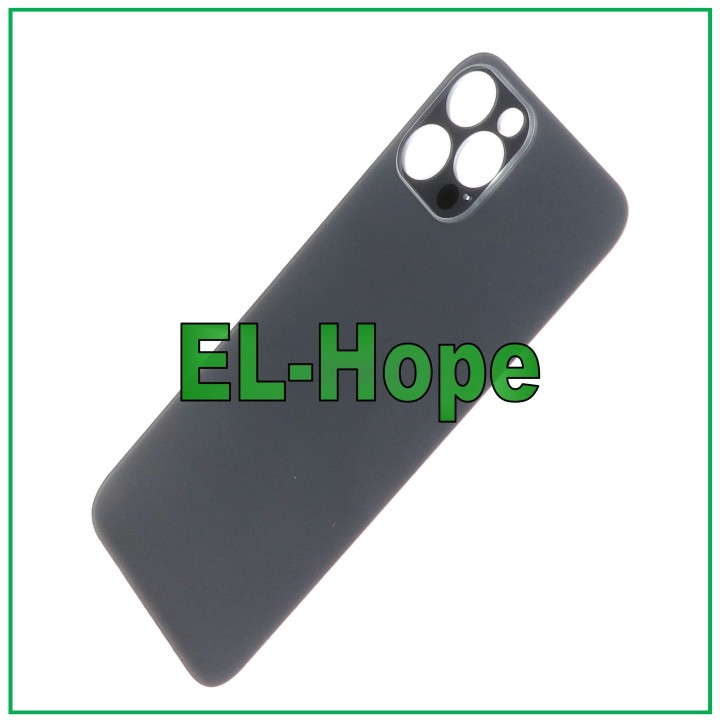 Coque arrie're en verre avec cache batterie pour iPhone 12 Pro, grand trou, graphite