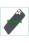Coque arrie're en verre avec cache batterie pour iPhone 12 Pro, grand trou, graphite