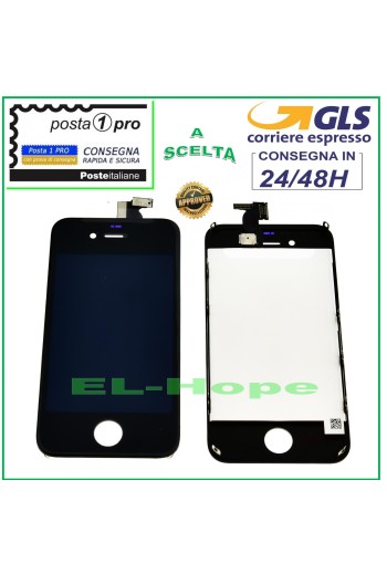 ÉCRAN TACTILE LCD RETINA POUR APPLE IPHONE 4S NOIR ÉCRAN + CADRE
