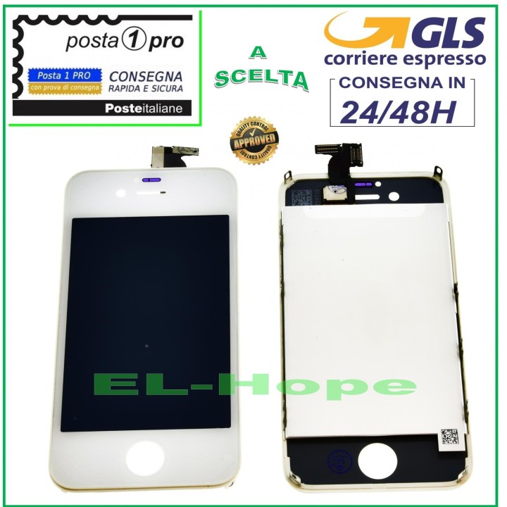 ÉCRAN TACTILE LCD RETINA POUR APPLE IPHONE 4S BLANC ÉCRAN + CADRE