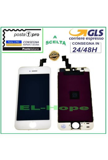 Écran LCD RETINA pour Apple iPhone 5S, écran tactile en verre blanc + cadre