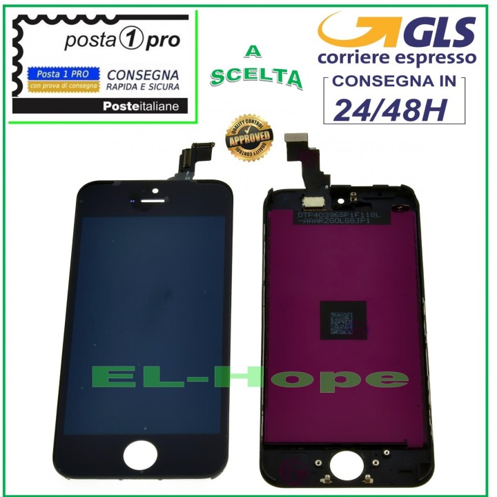 ÉCRAN TACTILE LCD RETINA POUR APPLE IPHONE 5C NOIR ÉCRAN + CADRE