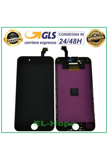 Écran LCD RETINA pour Apple iPhone 6, écran tactile, cadre en verre noir, Tianma