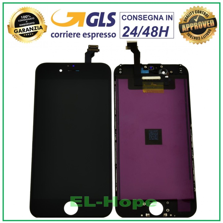 Écran LCD RETINA pour Apple iPhone 6, e'cran tactile, cadre en verre noir, Tianma