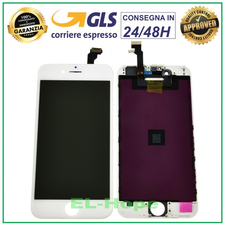 Écran LCD RETINA pour Apple iPhone 6, e'cran tactile, cadre en verre blanc, Tianma