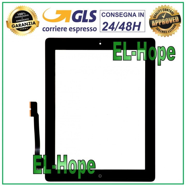ÉCRAN TACTILE POUR APPLE IPAD 3 WIFI 3G A1430 A1416 A1403 VERRE NOIR + BOUTON HOME