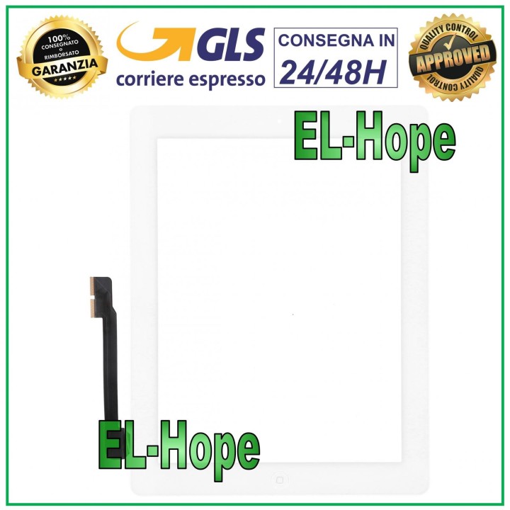 ÉCRAN TACTILE POUR APPLE IPAD 3 WIFI 3G A1430 A1416 A1403 BOUTON HOME EN VERRE BLANC