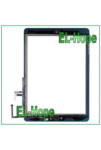 Écran tactile pour Apple iPad 5 Air, Wi-Fi 3G, puce IC A1822 A1823, verre noir + bouton d accueil