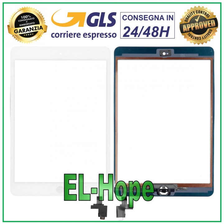 Écran tactile pour Apple iPad Mini Wi-Fi 3G A1432 A1454 A1455 en verre blanc + bouton Home