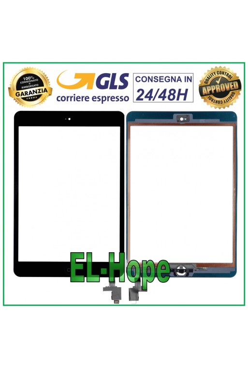 Écran tactile pour Apple iPad Mini Wi-Fi 3G A1432 A1454 A1455 en verre noir + bouton Home