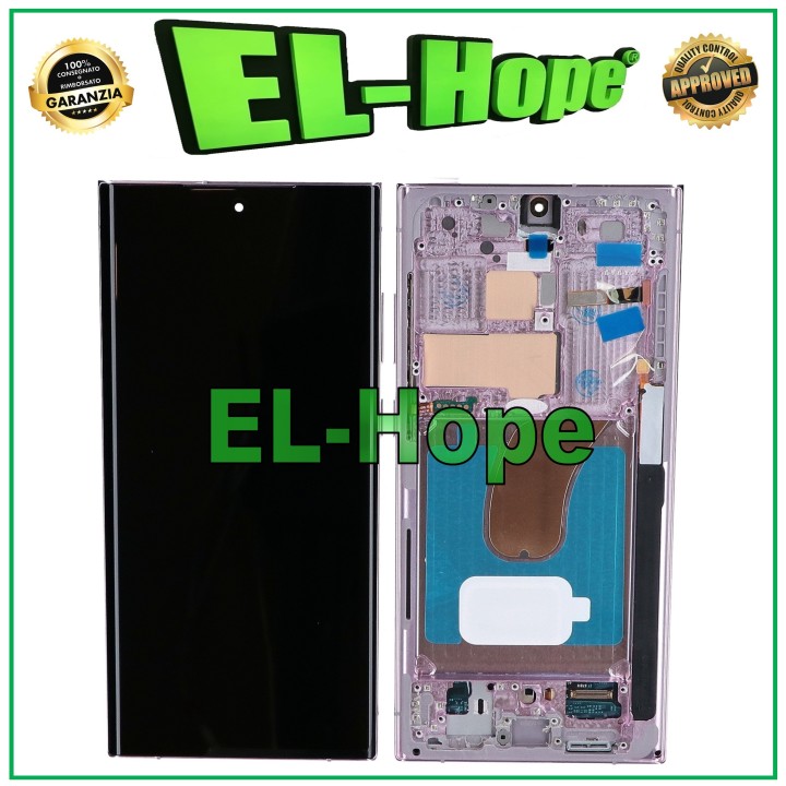 Écran tactile LCD OLED + cadre pour Samsung Galaxy S23 Ultra SM-S918 lavande