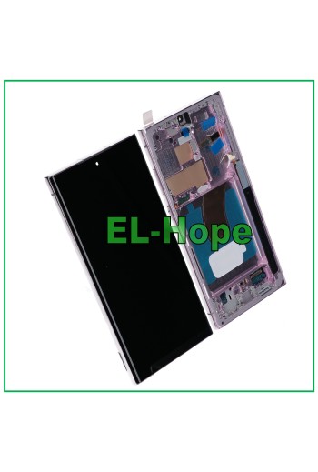 Écran tactile LCD OLED + cadre pour Samsung Galaxy S23 Ultra SM-S918 lavande