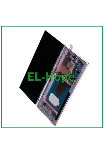 Écran tactile LCD OLED + cadre pour Samsung Galaxy S23 Ultra SM-S918 lavande