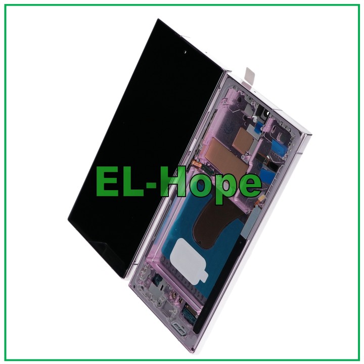 Écran tactile LCD OLED + cadre pour Samsung Galaxy S23 Ultra SM-S918 lavande