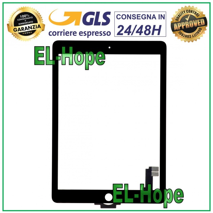 ÉCRAN TACTILE POUR APPLE IPAD 6 AIR 2 WIFI 3G A1566 A1567 9.7 ÉCRAN VERRE NOIR