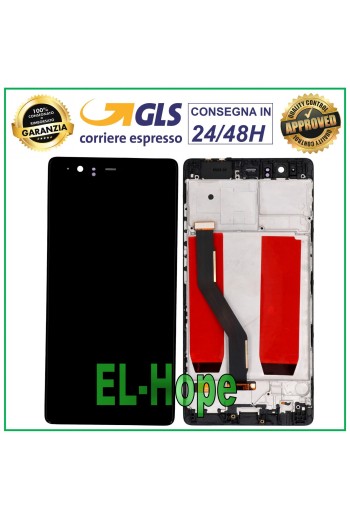 Écran LCD tactile avec cadre en verre pour Huawei P9 Plus VIE-L09, noir