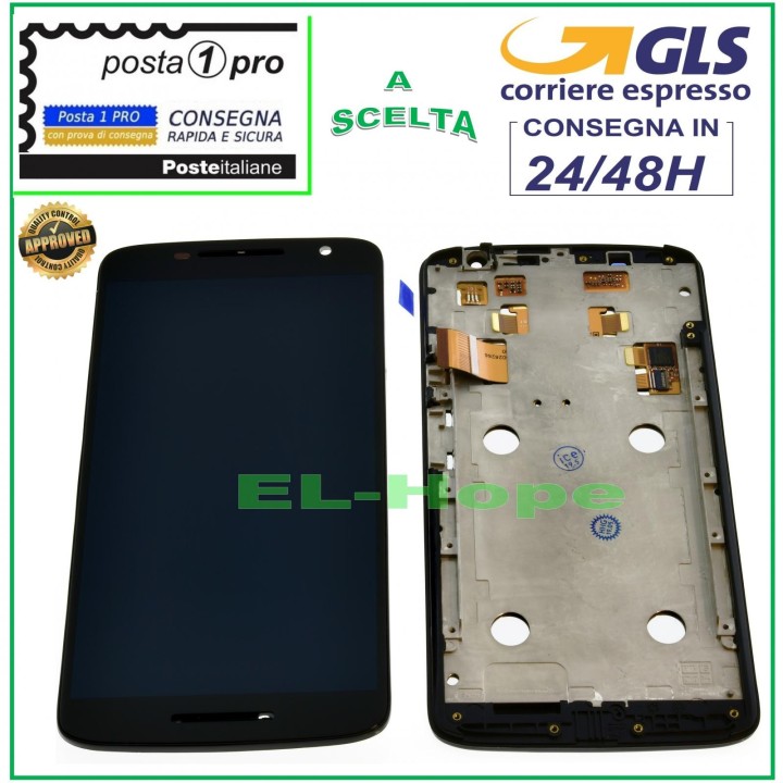 Écran LCD + châssis pour Motorola Moto X Play XT1562 XT1563 Touch Glass Noir