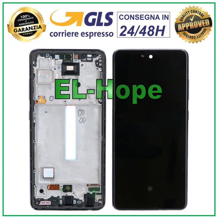 Écran LCD OLED pour Samsung Galaxy A52 5G 2021 SM-A525F A526B, cadre tactile noir