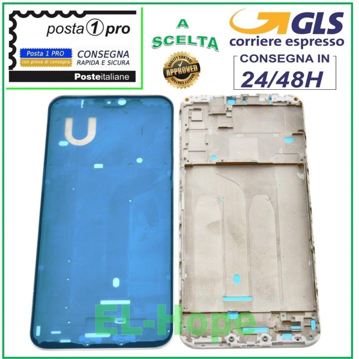 Cadre central LCD pour Xiaomi Mi A2 Lite Redmi 6 Pro M1805D1SG Blanc