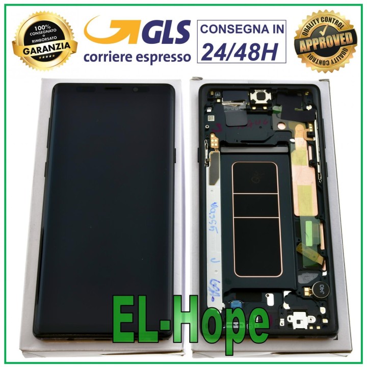 Samsung Note 9 SM-N960, e'cran tactile noir, reconditionne' (GH97-22269A)