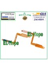 Touche marche/arre't pour Samsung Galaxy A7 2018 SM-A750F, câble plat flexible, dore'.