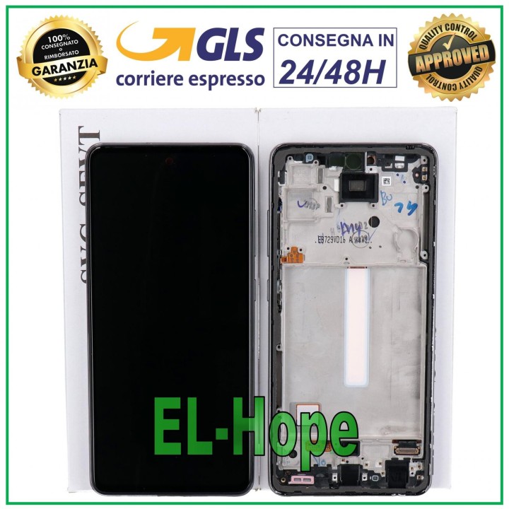 Écran tactile LCD d origine pour Samsung A52 SM A525F A526B, cadre noir, GH82-25230A