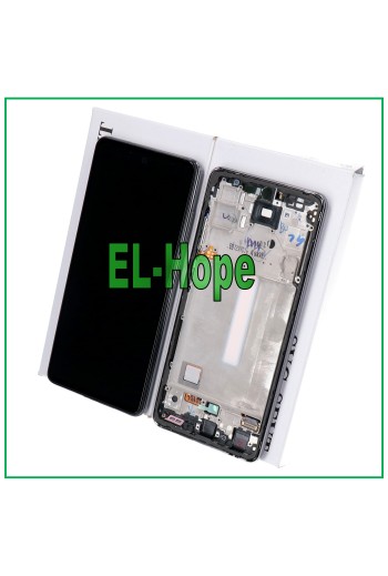 Écran tactile LCD 100 % d origine Samsung Galaxy A52 SM A525F A526B, cadre noir