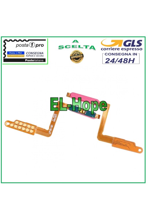 Touche marche/arrêt plate flexible pour Samsung Galaxy A7 2018 SM A750F Rose