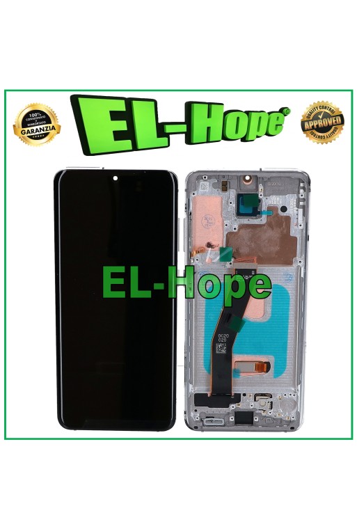 Écran LCD OLED + châssis pour Samsung Galaxy S20 SM-G980 G981 tactile en verre blanc